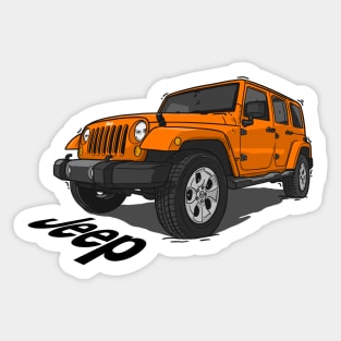 Jeep Wrangler - Orange Sticker